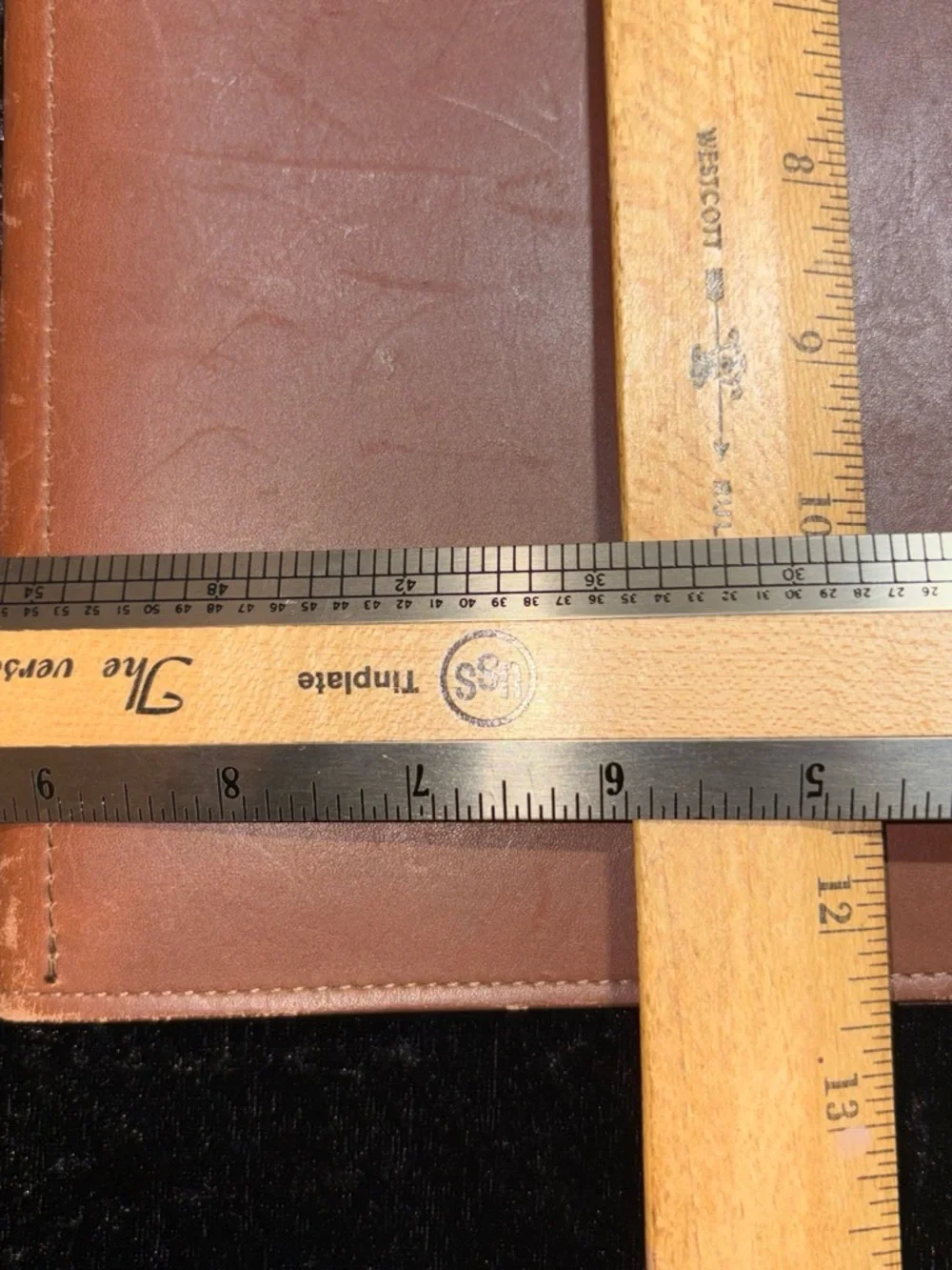 Vintage Y2K Hazel Top Grain Cowhide Leather Portfolio Classic Chestnut EUC  USA